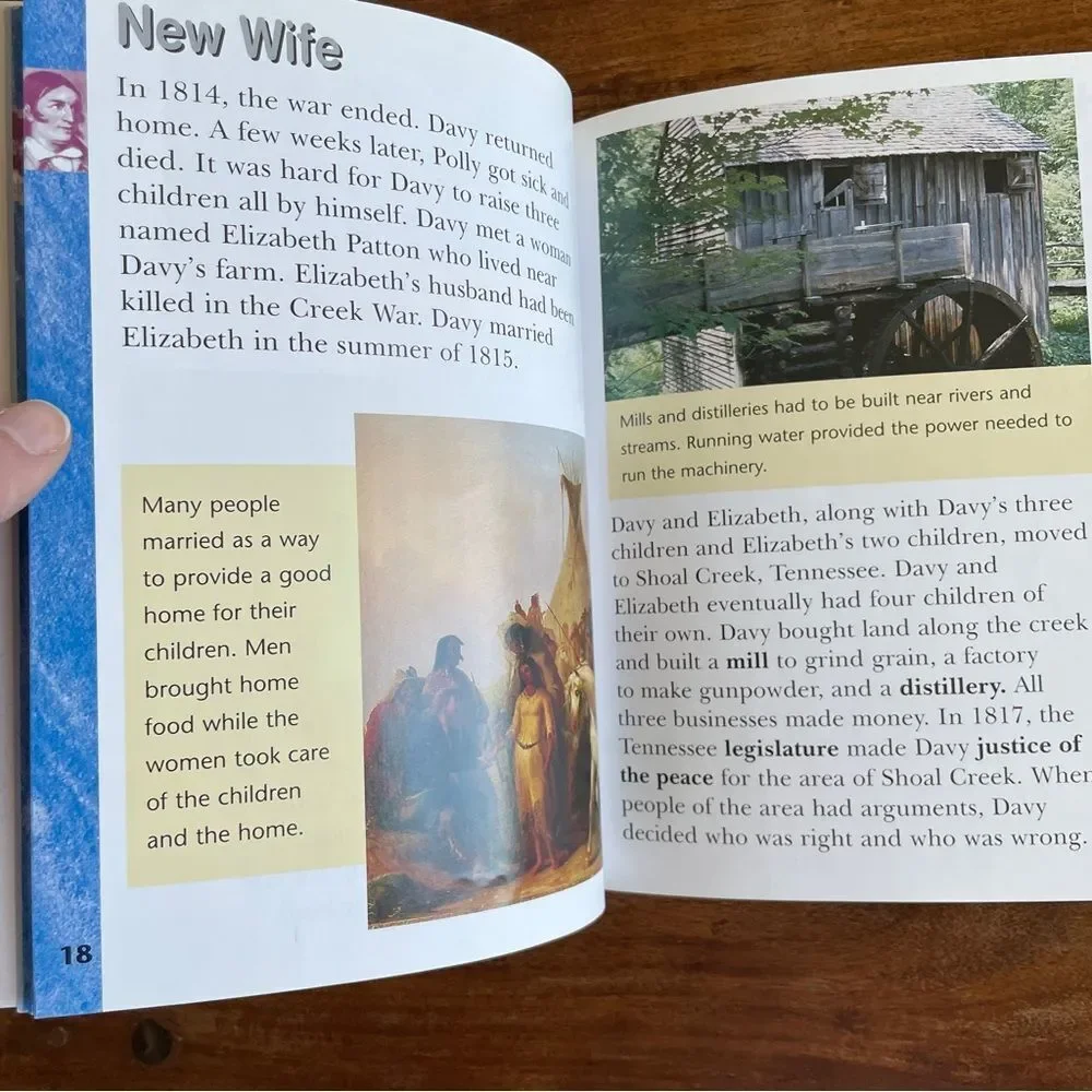 Scholastic American Lives Series - Davy Crockett Book Early Reader Large Print